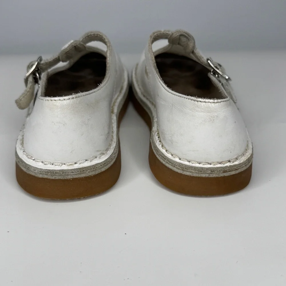 Aster Dingo Mary Jane Leather Shoes Girl 11 White Closed Toe Sandals Dress Shoes